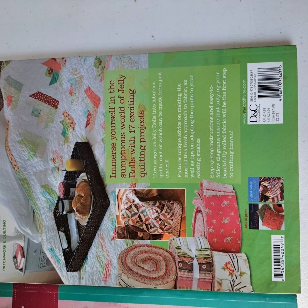 Lot of 2 Jelly Roll Quilts & More Layer Cake Charm Lintott PB Patterns Quilting